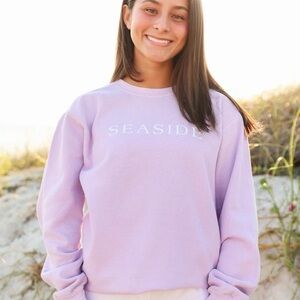 Seaside Comfort colors crewneck sweatshirt orchid pullover lavender pastel 30A